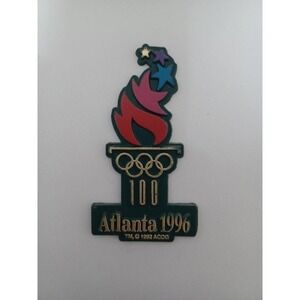 Atlanta Vintage 1996 Olympics Green and Red‎ Plastic Magnet